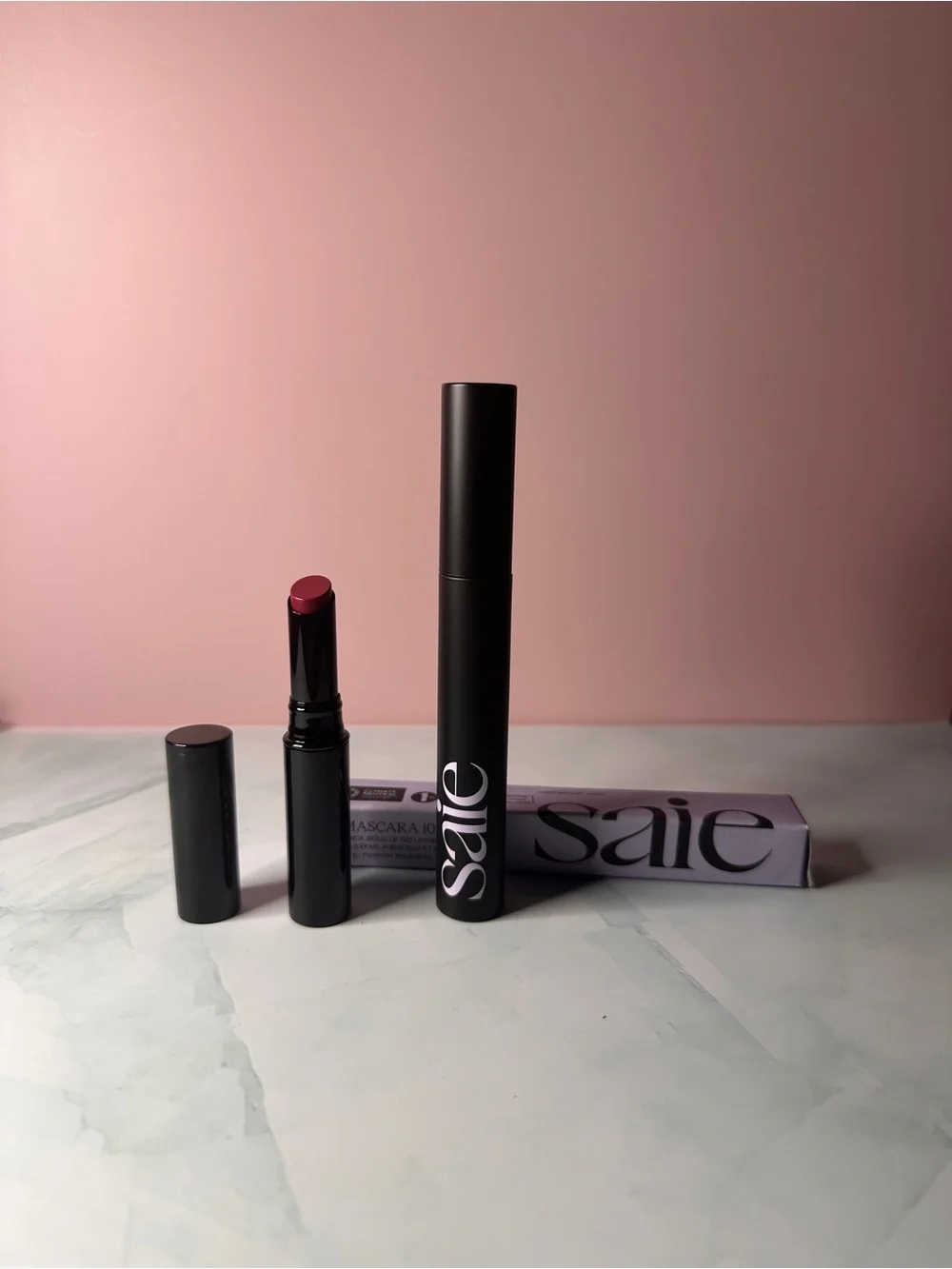 Saie lipstick and mascara bundle